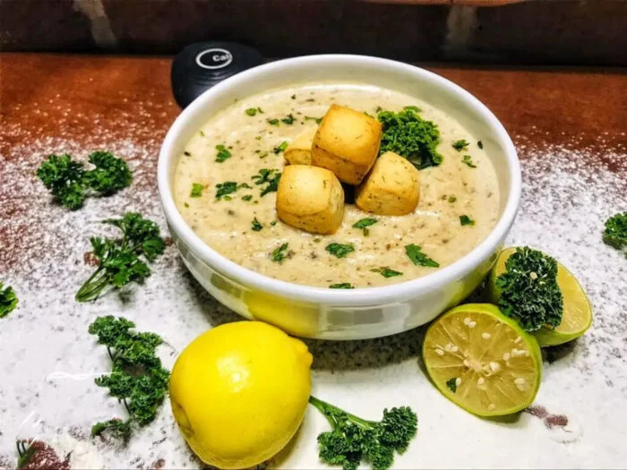 آموزش ساده سوپ رستورانی جو و قارچ باشیر
